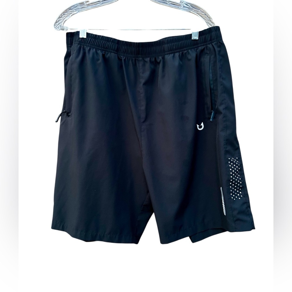 Northyard Mens Gym Shorts Running athletic Black Sz. 2XL